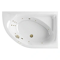 Ванна гидромассажная Excellent Aquarella Line 150 x 100 см, правая, белый/бронза, WAEX.ARP15.LINE.BR