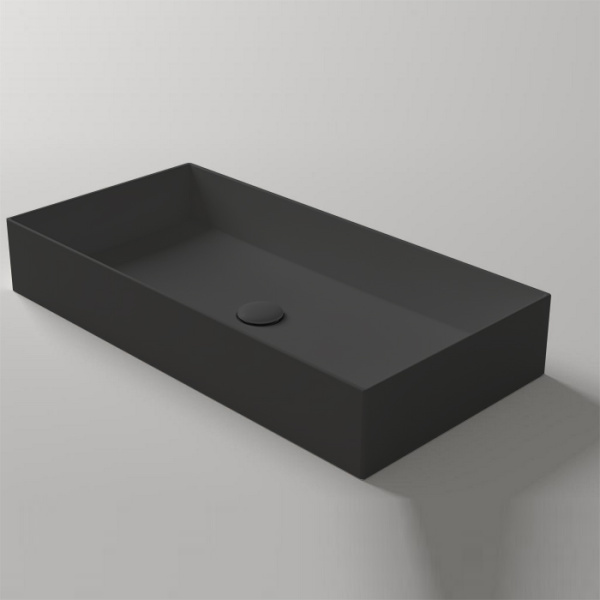 Раковина Simas Agile 80 см чёрный матовый AG80 Nero Matt (детальная фотография), современные, hi-tech