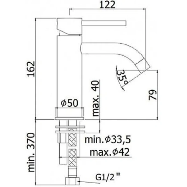 Смеситель для раковины Paffoni Light белый матовый LIG071BO (детальная фотография), для раковины