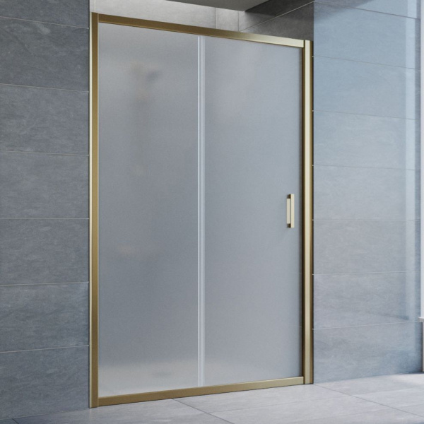 Душевая дверь профиль бронза стекло сатин Vegas-glass ZP 130 05 10 (детальная фотография)