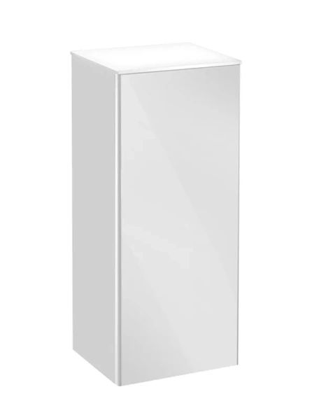 Шкафчик, петли слева, корпус:белый глянец, фасад:стекло, белый глянец Keuco Royal Reflex 34020 210001 (детальная фотография)