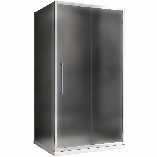 Душевой уголок Abber Schwarzer Diamant 150х85 см профиль хром, стекло матовое AG30150MH-S85M (детальная фотография)