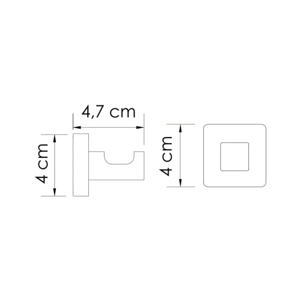 Крючок для ванной WasserKRAFT Rhin никель K-8723 (детальная фотография), современные, hi-tech