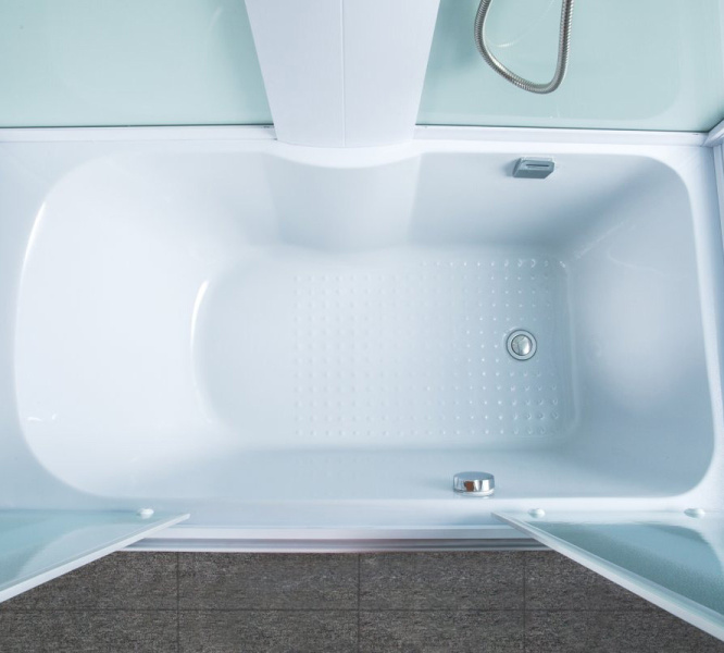 Душевой бокс Timo Eco 147х80 см высокий поддон TE-0750 (детальная фотография), 150х80