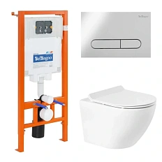 Унитаз с инсталляцией BelBagno Sfera-R безободковый