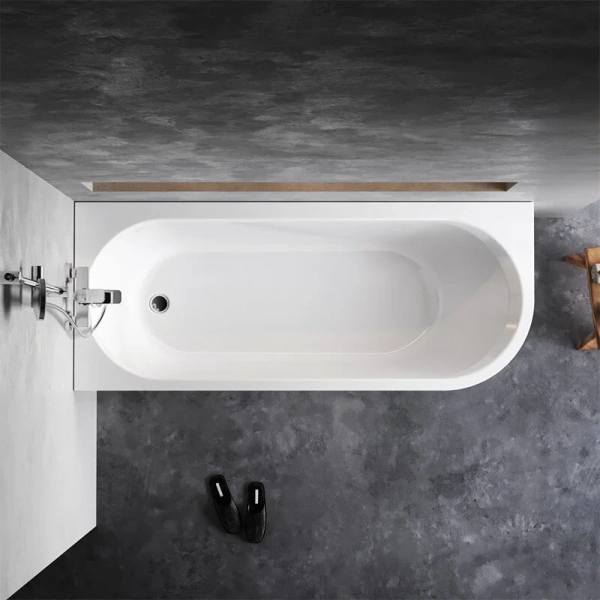 Ванна акриловая Am.Pm X-Joy 170х70 см правосторонняя W94A-170R70W-ARP (детальная фотография), без гидромассажа, большие
