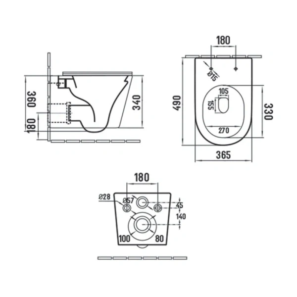 Унитаз подвесной Vincea Piatti капучино матовый VT1-11SMC (детальная фотография), подвесные, встраиваемые