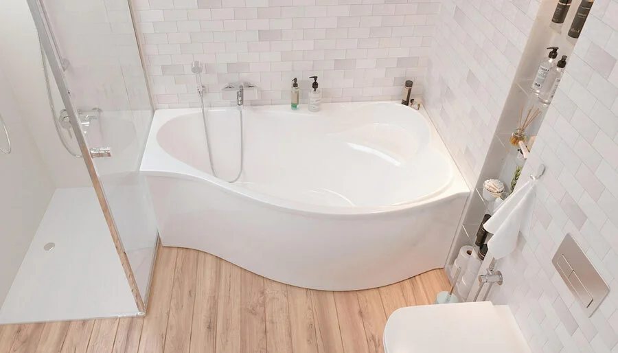 Ванна акриловая 1MarKa Gracia 160 x 95 см, белый, левая/правая 01гр1695л (детальная фотография), акриловые