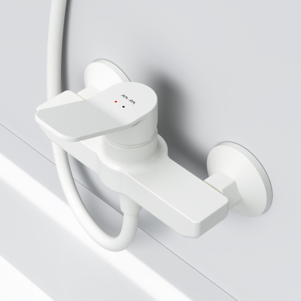 Смеситель для душа Am.Pm X-Joy белый F85A20033 (детальная фотография), современные, hi-tech