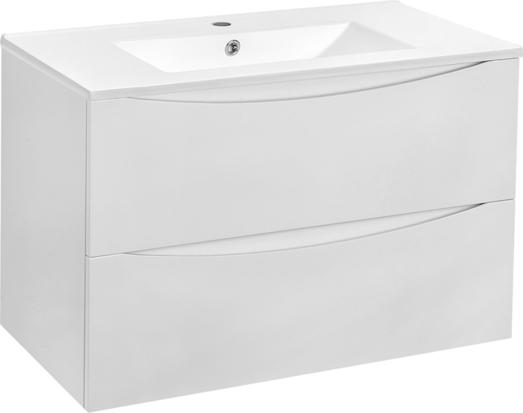Тумба под раковину подвесная Vincea Mia 80,7 см G.White VMC-2MC800GW (детальная фотография), моноблок