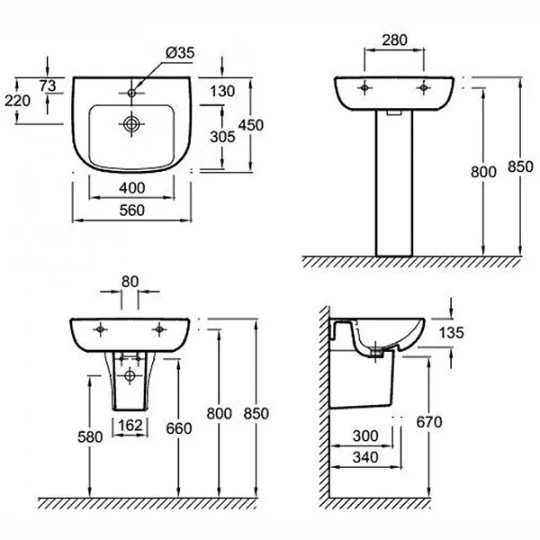 Раковина Jacob Delafon Odeon Up E4737-00 (детальная фотография), современные, hi-tech
