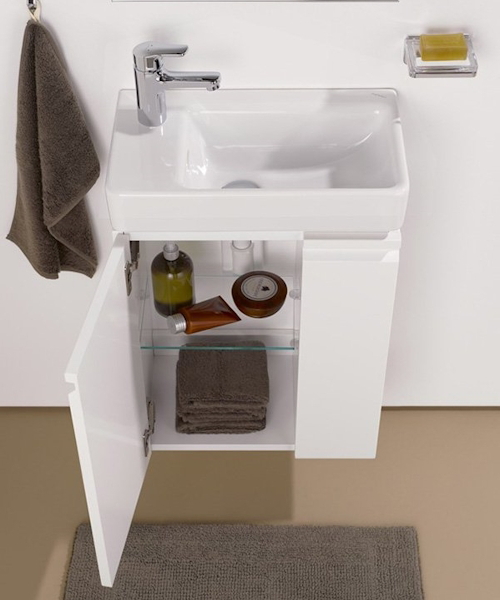 Раковина Laufen Pro S 48 см левая, с 1 отверстием для смесителя 8.1595.5.000.104.1 (детальная фотография), одинарные