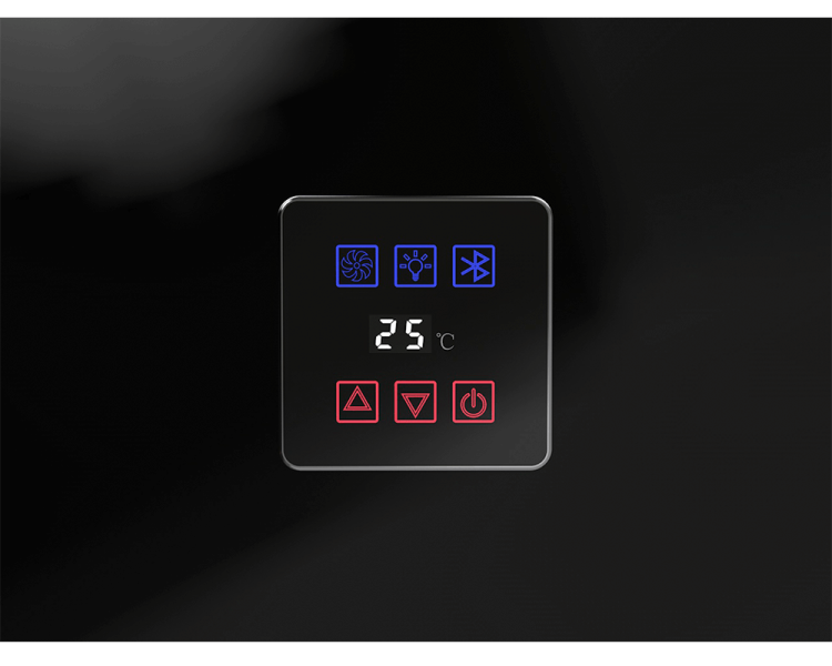 Душевая кабина Black&White Galaxy G8800 110x80 см стекло прозрачное 8800110 (детальная фотография), пристенные, без гидромассажа, c тропическим душем, с вентиляцией, с крышей, с радио