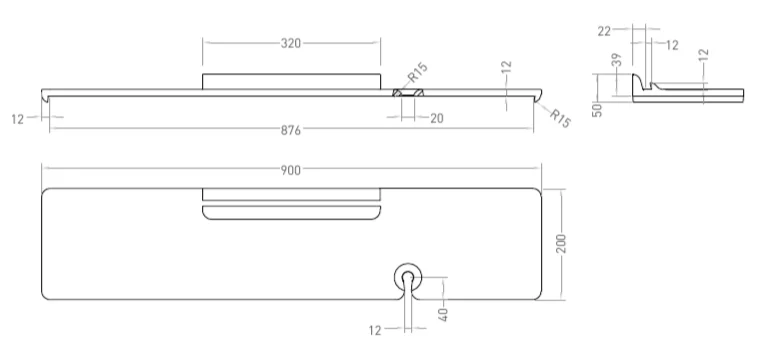 Полка для ванны Salini Gabbiano белая матовая 1906201M (детальная фотография), в наличии