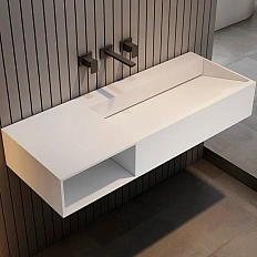 Тумба с раковиной подвесная Abber Stein 100 см правосторонняя