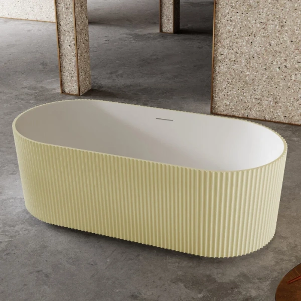 Ванна из искусственного камня Abber Stein 170x75 см песочная матовая AS9601MS (детальная фотография)