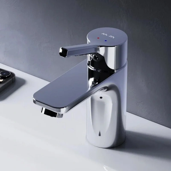 Смеситель для раковины Am.Pm X-Joy с донным клапаном F85B82100 (детальная фотография), хром