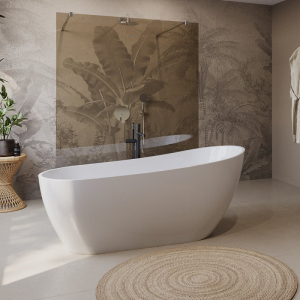 Ванна акриловая BelBagno 170x80 см отдельностоящая BB704-1700-800-K (детальная фотография), современныe, hi-tech