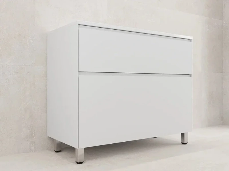 Тумба под раковину напольная Style Line Лима 100 см белая матовая ЛС-00002348 (детальная фотография), современная, hi-tech