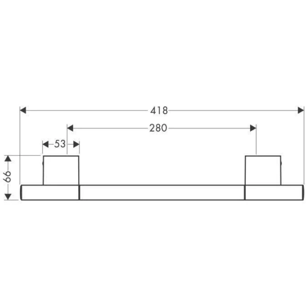 Поручень для ванной Axor Uno 41530000 (детальная фотография), современные, hi-tech
