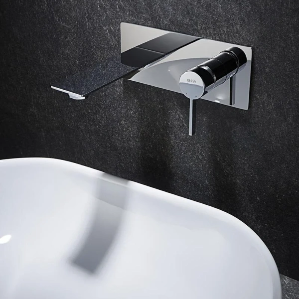 Смеситель для раковины Black&White Universe хром 7120U (детальная фотография), однорычажные, двухрычажные