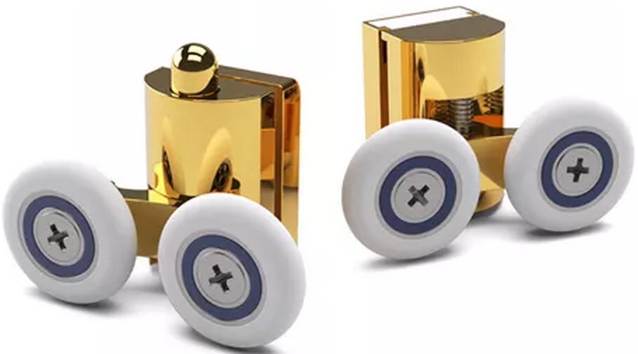 Душевая шторка на ванную профиль золотой стекло бронза Vegas-glass ZV 170 09 05 (детальная фотография), 170 см