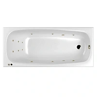 Ванна гидромассажная Whitecross Layla Slim Line, 180 х 80 см, белая/бронза, 0122.180080.100.LINE.BR