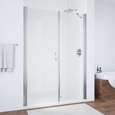 Душевая дверь профиль черный матовый стекло прозрачное Vegas-glass