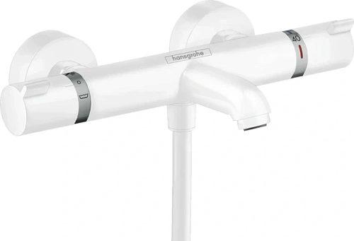 Смеситель для ванны Hansgrohe Ecostat термостатический, белый матовый - фото 2