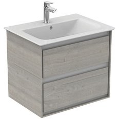 Тумба под раковину подвесная Ideal Standard Connect Air 60 см светло-серое дерево, белый матовый