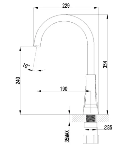 Смеситель для кухни Lemark Unit LM4555C (детальная фотография), для кухни