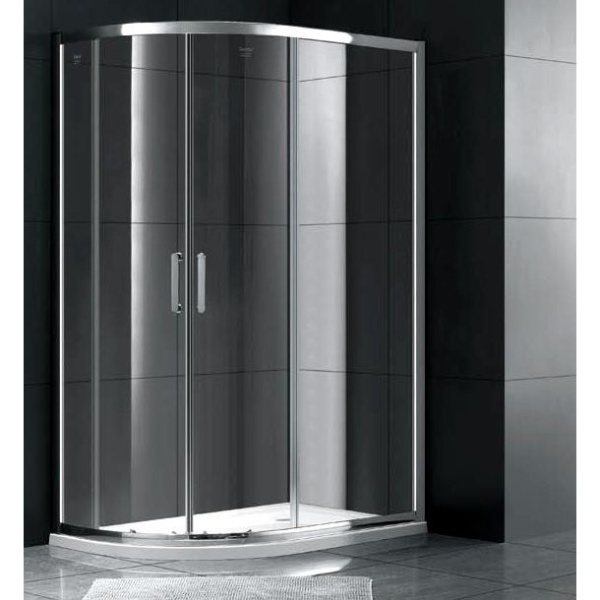 Душевой уголок Gemy Victoria 100х90 см профиль хром S30192 (детальная фотография), асимметричные