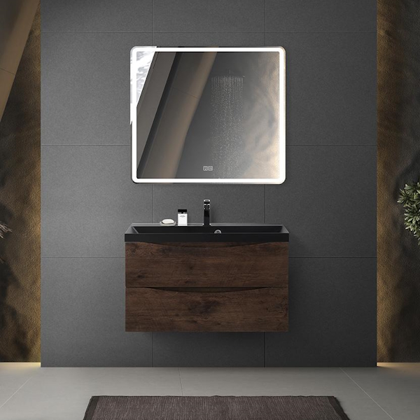 Тумба под раковину подвесная BelBagno Marino 90 см rovere moro MARINO-900-2C-SO-RW-P (детальная фотография), в наличии
