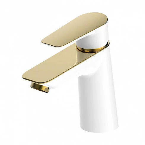 Смеситель для раковины IDDIS Cloud золото/белый CLOWG00I01 (детальная фотография)