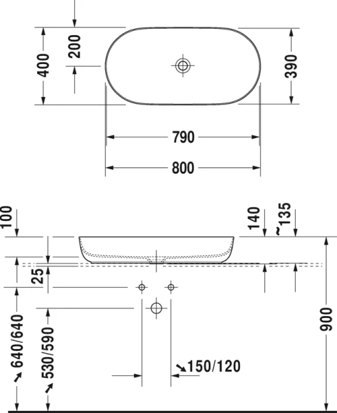 Раковина Duravit Luv 80 см белая 0379800000 (детальная фотография), современные, hi-tech
