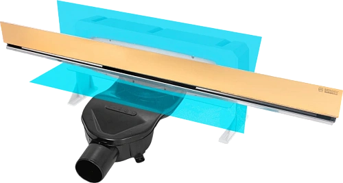 Душевой лоток BERGES Wall 60 см золото - фото 3