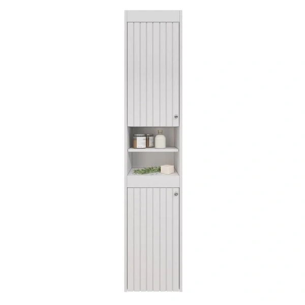 Шкаф-пенал подвесной Lemark Romance 35 см белый глянец LM07R35P (детальная фотография), 35 см