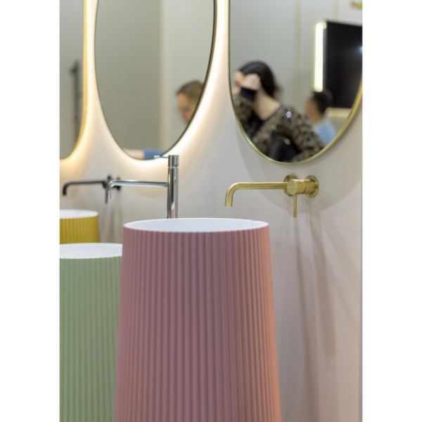 Смеситель для раковины Boheme Uno с внутренней частью matt gold 465-MG (детальная фотография), современные, hi-tech