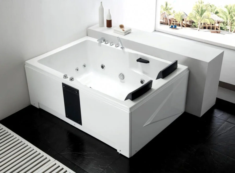 Ванна акриловая Gemy 181x121 см правосторонняя G9061 B R (детальная фотография), 180 см