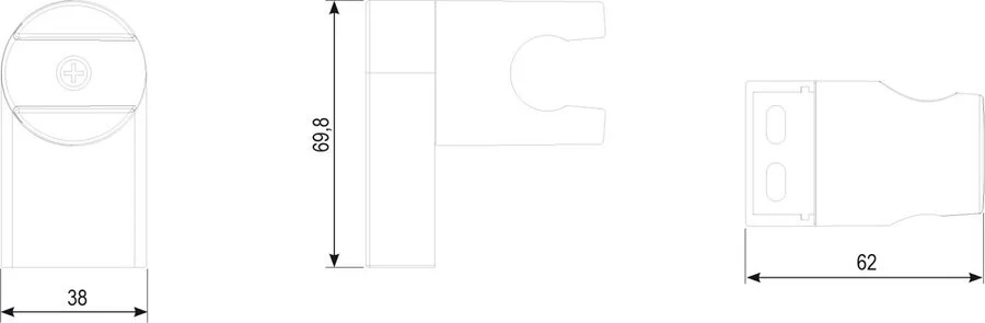 Держатель для душевой лейки поворотный Ravak Chrome 611.00 X07P011 (детальная фотография) index_1