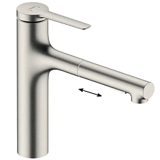 Смеситель для кухни Hansgrohe Zesis M33 сталь
