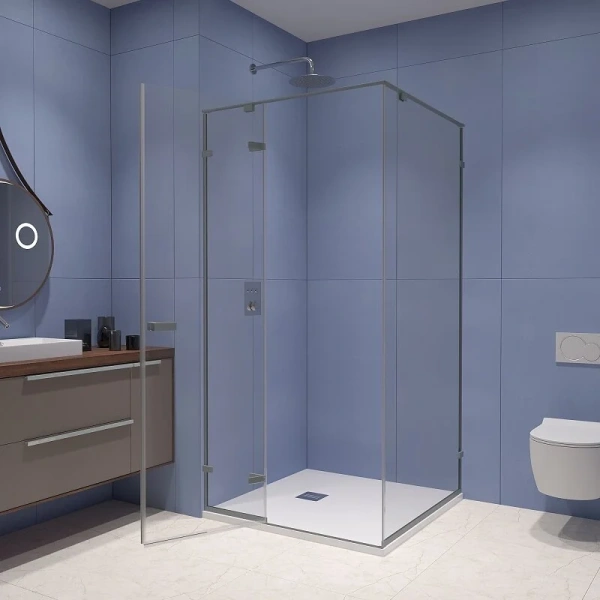 Душевой уголок RGW Stilvoll SV-030Gg 100x100 см профиль серый, стекло прозрачное 353203000-110 (детальная фотография), современные, hi-tech