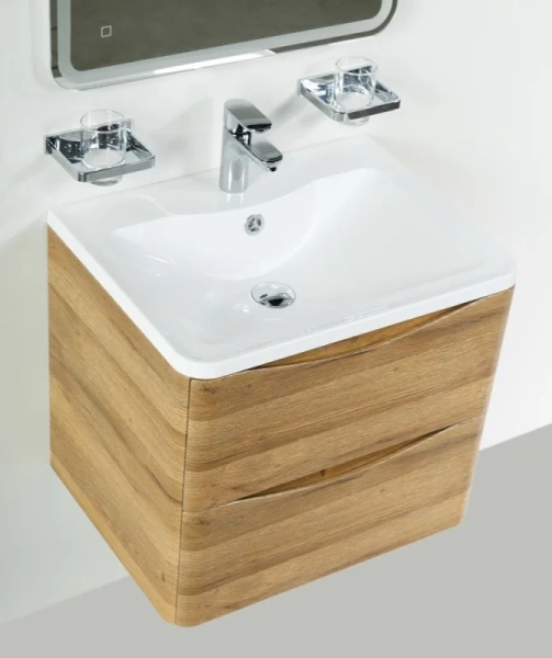 Тумба под раковину подвесная BelBagno Acqua 60 см rovere rustico ACQUA-600-2C-SO-RR (детальная фотография), моноблок