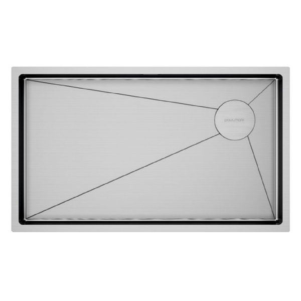 Мойка для кухни Paulmark Next-Skew 74 см нержавеющая сталь PM887444-BS (детальная фотография)