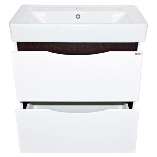 Тумба для раковины, цвет белый/чёрный, Misty Венера П-ВНР01080-252Я (детальная фотография), недорогo