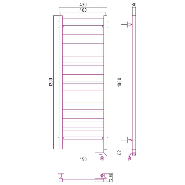 Схема (детальная фотография), лесенка, вертикальные