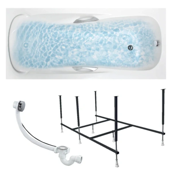 Ванна акриловая 1MarKa Calypso 01каи1775кс2+, 170 x 75 см, цвет белый (детальная фотография), 170х75