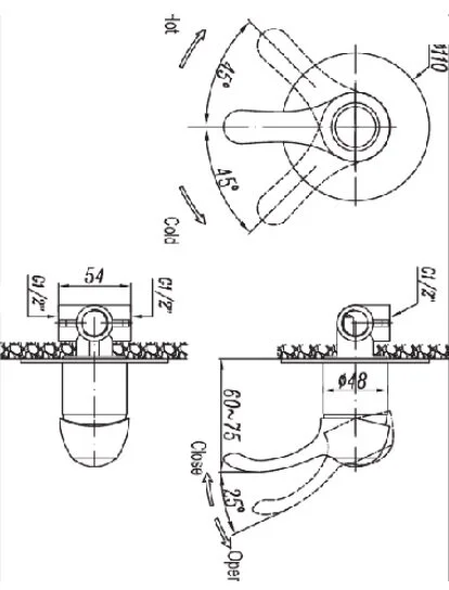 Смеситель для душа Cezares Lira хром LIRA-C-DIM-01 (детальная фотография), для душа