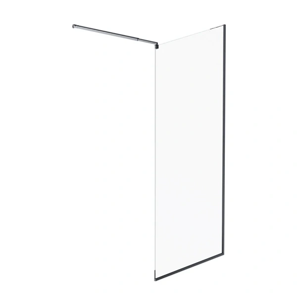 Душевая перегородка Am.Pm Func 90 см профиль черный W84WI-90-F1-BTE (детальная фотография)