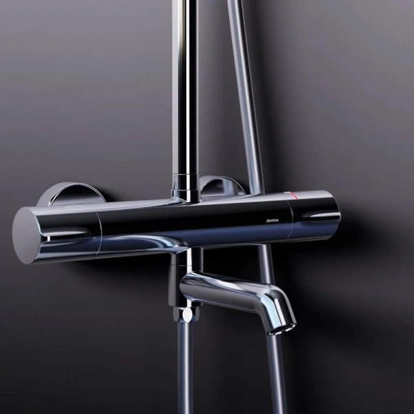Душевая стойка Damixa Scandinavian Pure хром 936810000 (детальная фотография), с изливом